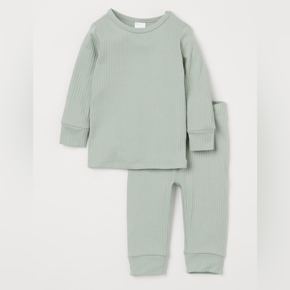 H&M Baby Ribbed Cotton Set